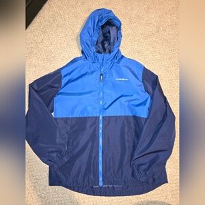 Eddie Bauer Boy's Blue and Navy Windbreaker Jacket Size Large 14